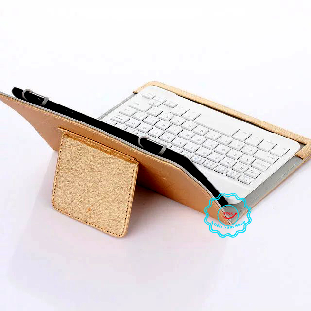 Bao Da BLUETOOTH Cho Máy Tính Bảng/ Ipad 7 đến 8 Inch Cho 3 Hệ Điều Hành IOS/ ANDROID/ WINDOWS (Màu Vàng)