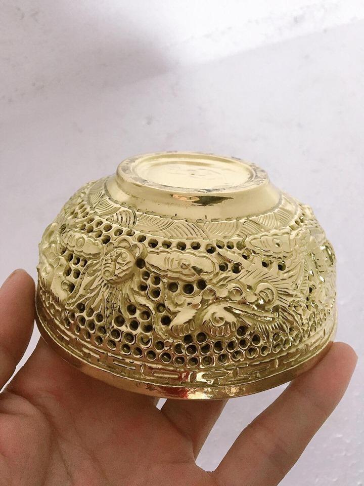 bát đũa đồng hàng đẹp đường kính 11,5cm