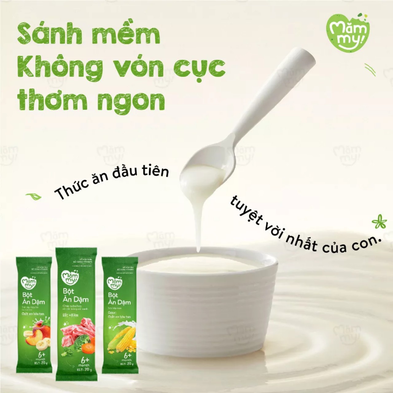 Bột ăn dặm Mămmy cho bé từ 6 tháng tuổi. Date 2025