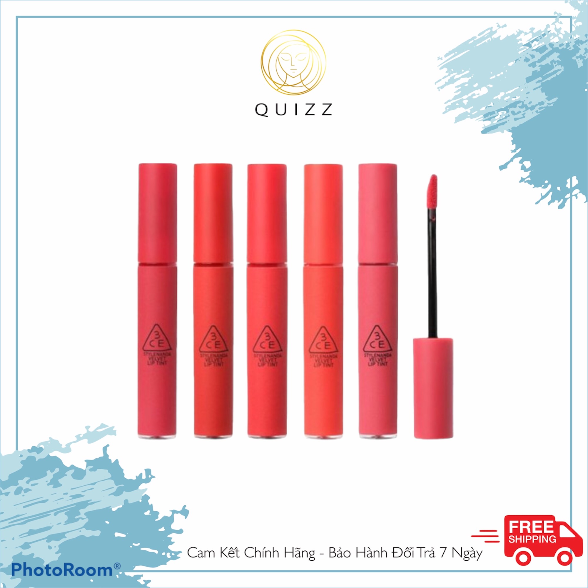 [FULL BOX] Son 3.C.E Velvet Lip Tint_Quizz Cosmetics