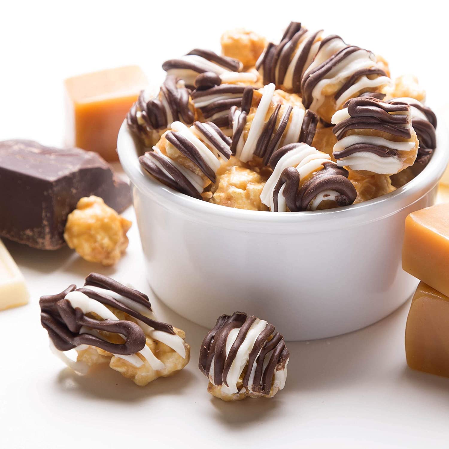 Bắp rang Caramel và Chocolate Popcornopolis zebra Non GMO 680g