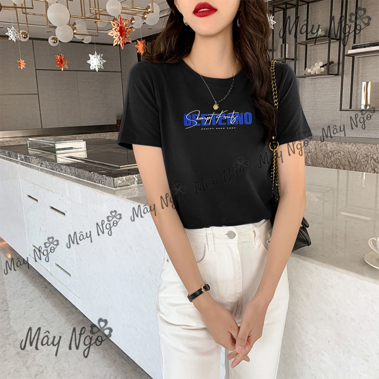 Áo thun nữ form ôm tôn dáng vải thun thái xịn