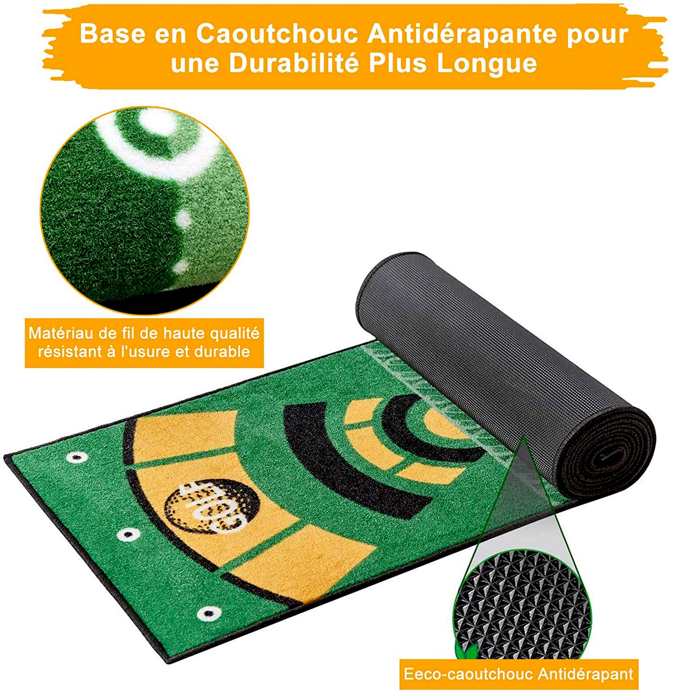 NEW 2022 - Golf Training Pads - Putting Green Mat/ Indoor Swing Hitting Practicing, Washable Carpet