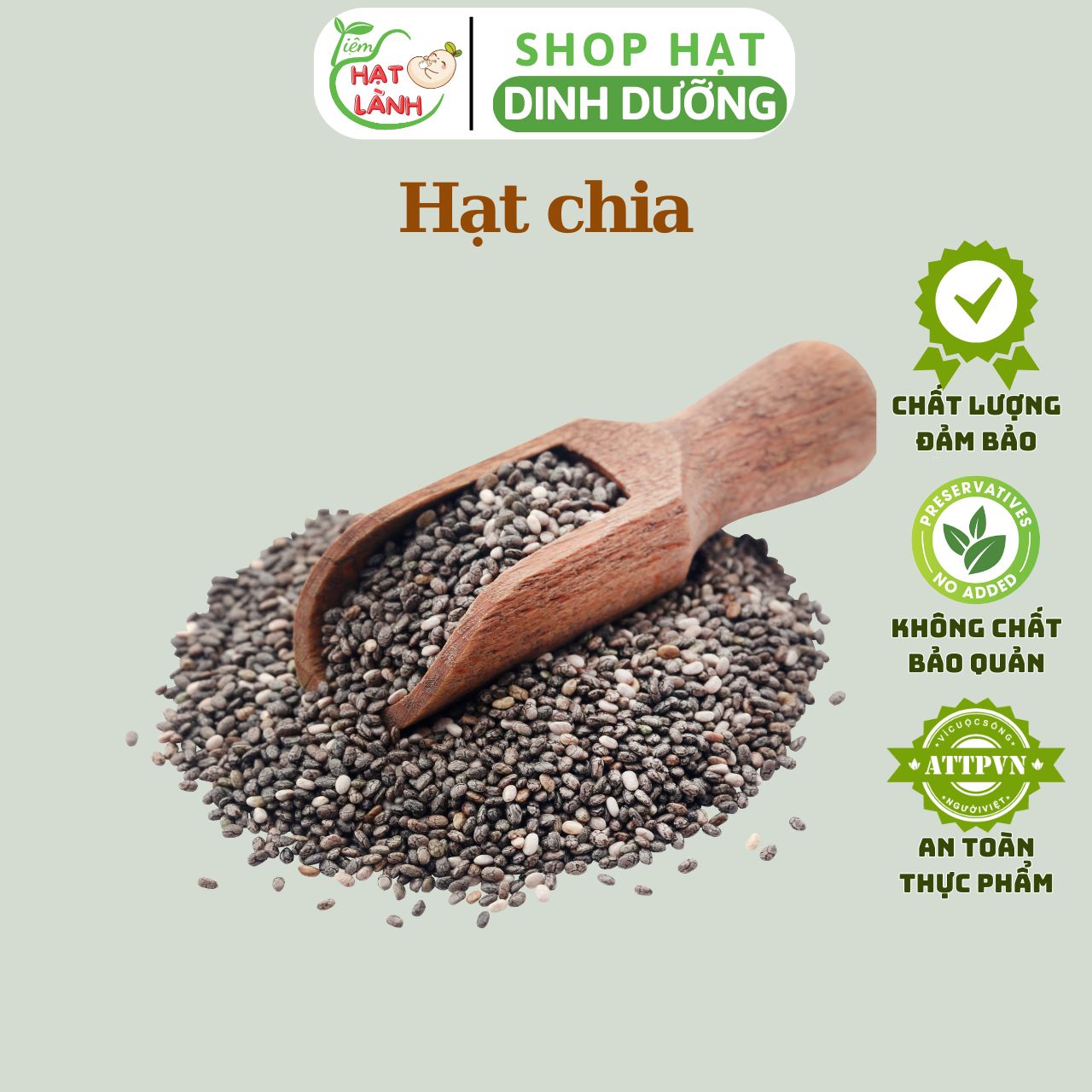 Hạt chia đen nhập khẩu úc túi 100g, 200g, 500g - tiệm hạt lành