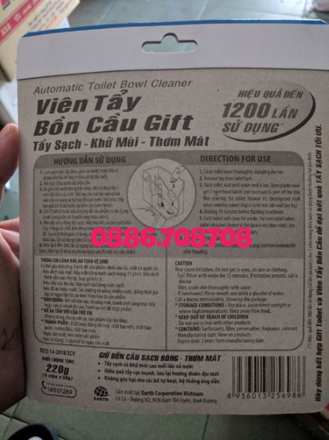 Viên Tẩy Bồn Cầu Gift (4 Viên)