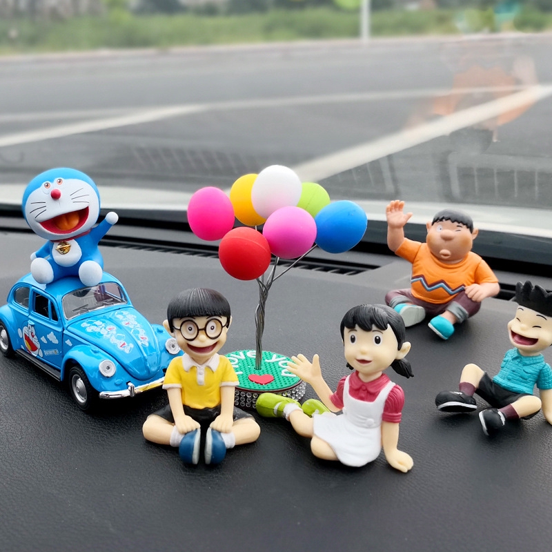【Set 6 Mô Hình Doraemon Trang Trí Xe Hơi