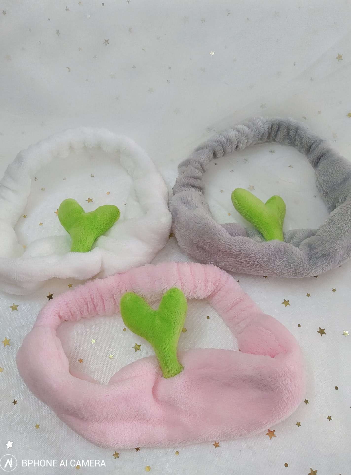 Băng đô rửa mặt hình cây mầm 3 màu