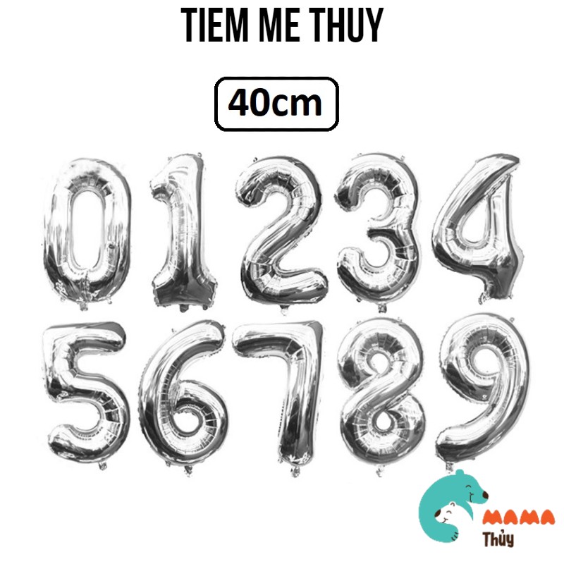 Bóng số trang trí sinh nhật size bé 40cm
