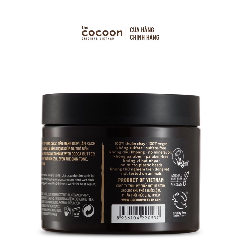 Tẩy Tế Bào Da Chết Body Cocoon 200Ml (Dak Lak Coffee Body Polish).