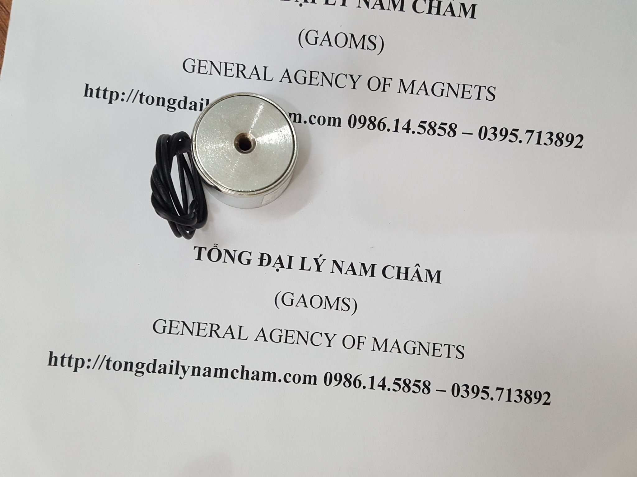 Nam châm điện 100N-24V- sức kéo 10kg 