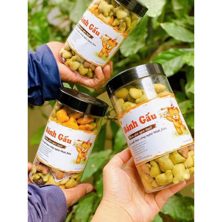 Bánh gấu mix 3 vị nhân kem hãng thiên hồng 53k/ 1 hộp 400gr