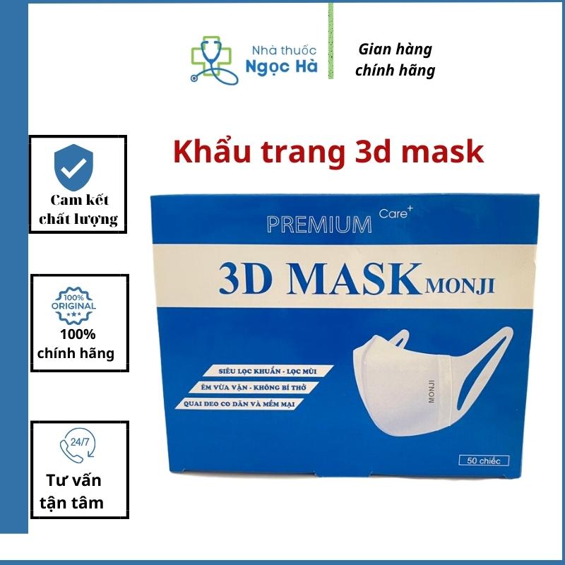 Khẩu trang 3D mask Monji Hộp 50 cái