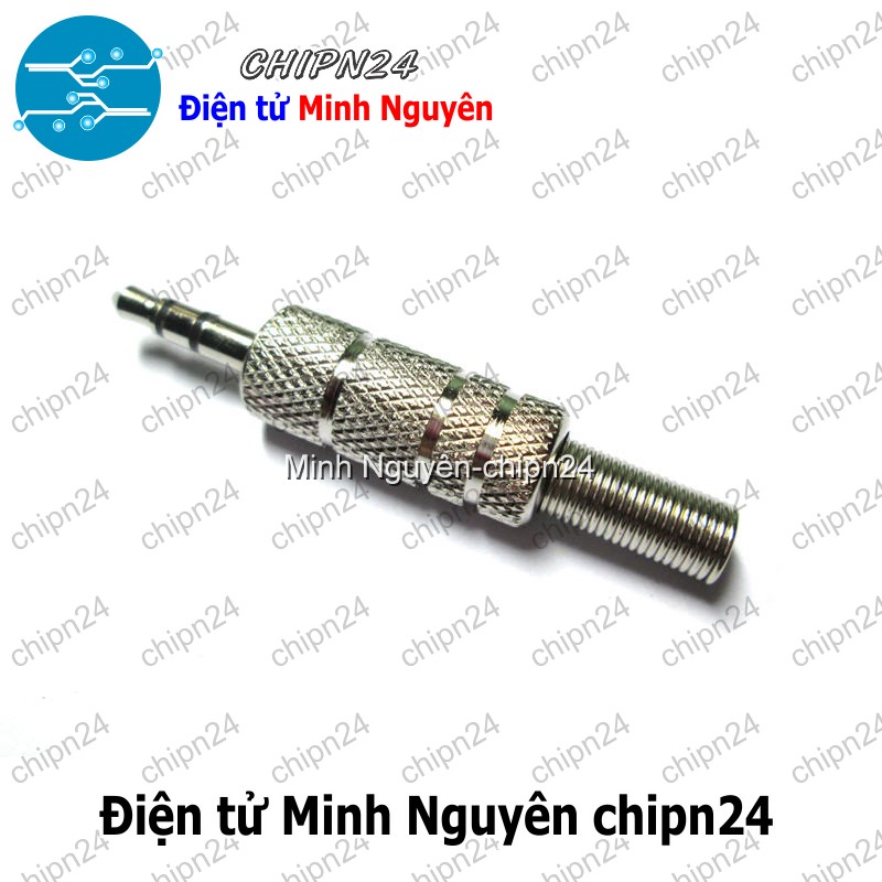 [1 cái] (F113.7) Đầu Jack Audio 3.5mm Kẽm hàn dây - HH000175