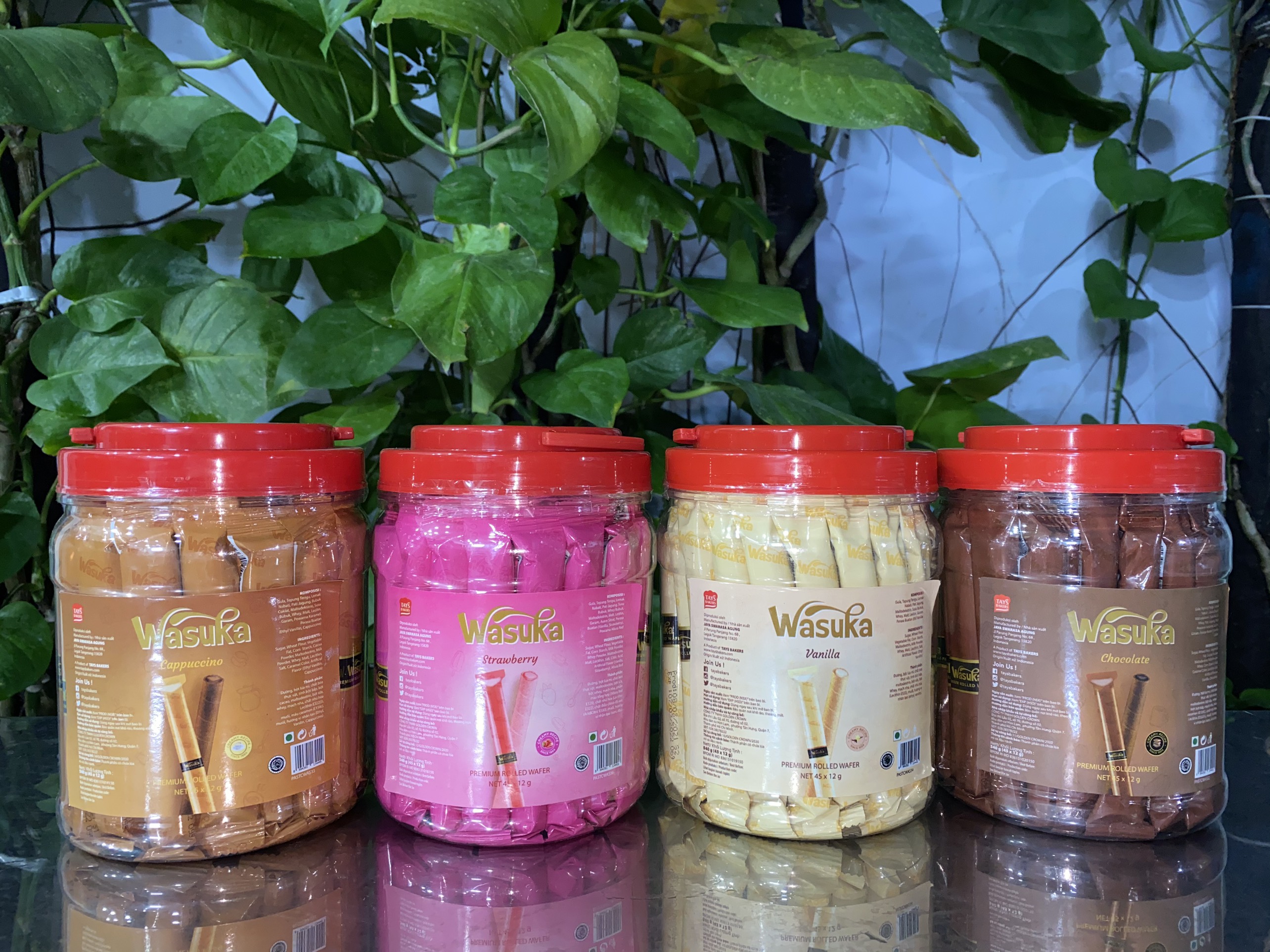 Bánh Quế Wasuka Premium Rolled Wafer Vị Vani (Hộp 240g)