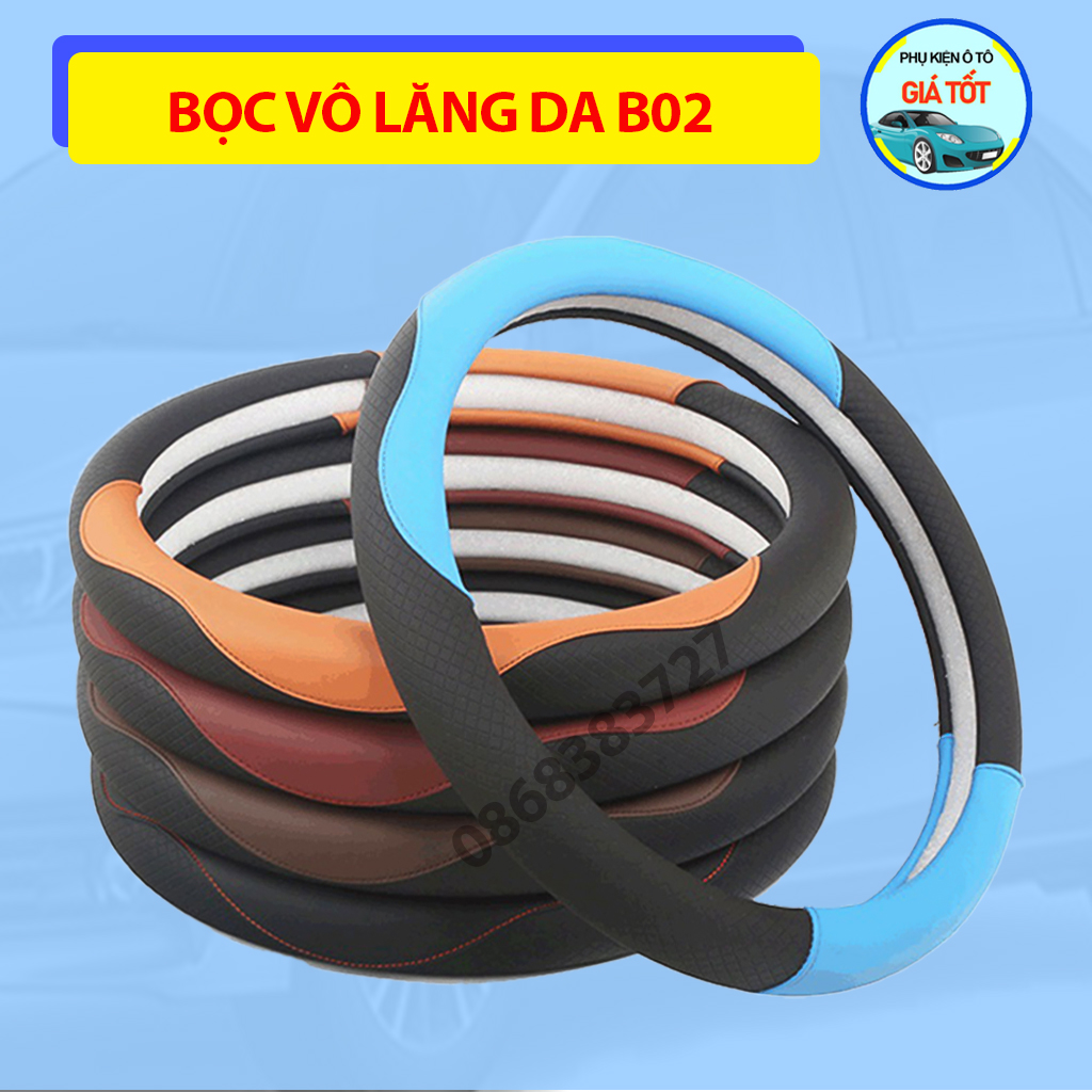 Bọc vô lăng ô tô chống trơn trượt giá rẻ bảo vệ tay lái, bvl xe oto thiết kế thời trang, bọc tay lái đường kính 38cm B02