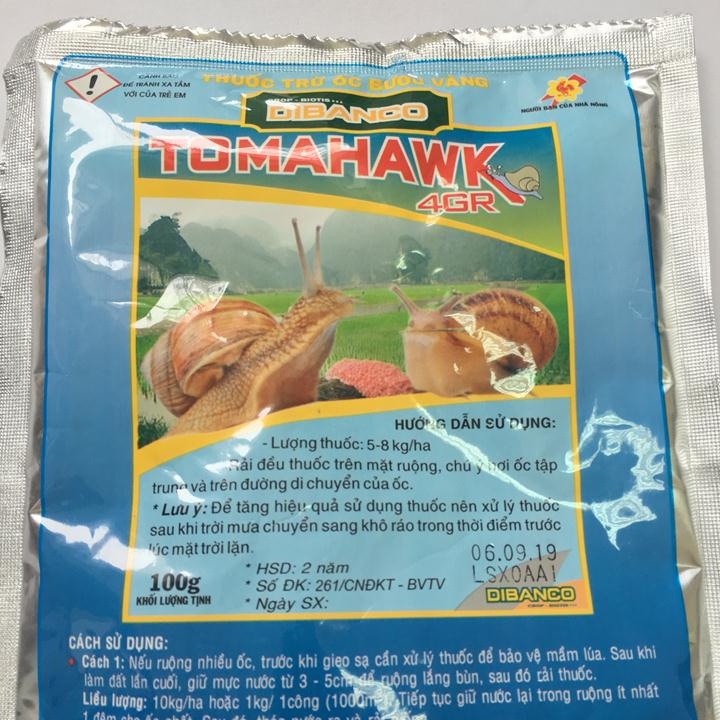 CHẾ PHẨM DIỆT ỐC - BẢ DIỆT ỐC SÊN TOMAHAWK 4GR GÓI 100G