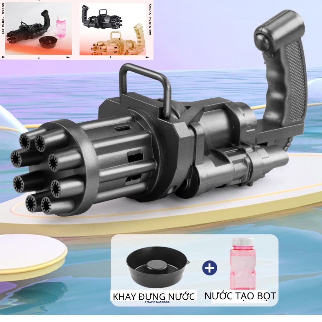 Súng bắn bong bóng 8 nòng siêu mạnh