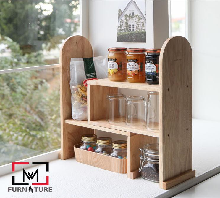 KỆ GIA VỊ GỖ CAO CẤP - CUP SHELF