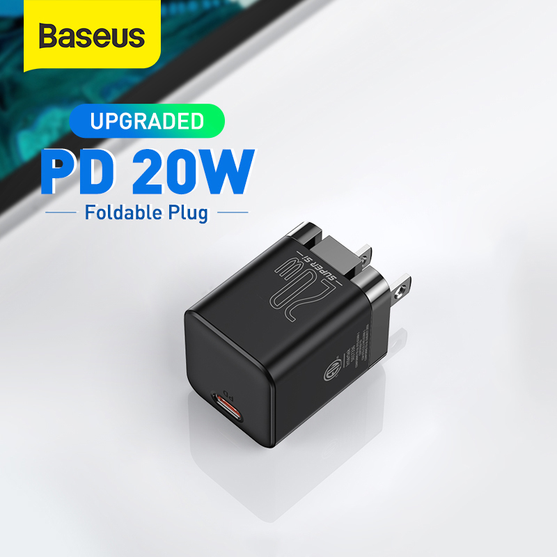 Baseus Super Si Pro 20W USB C Charger for iPhone 13 12 Pro Max QC3.0 PD Fast Charge For Xiaomi Samsung