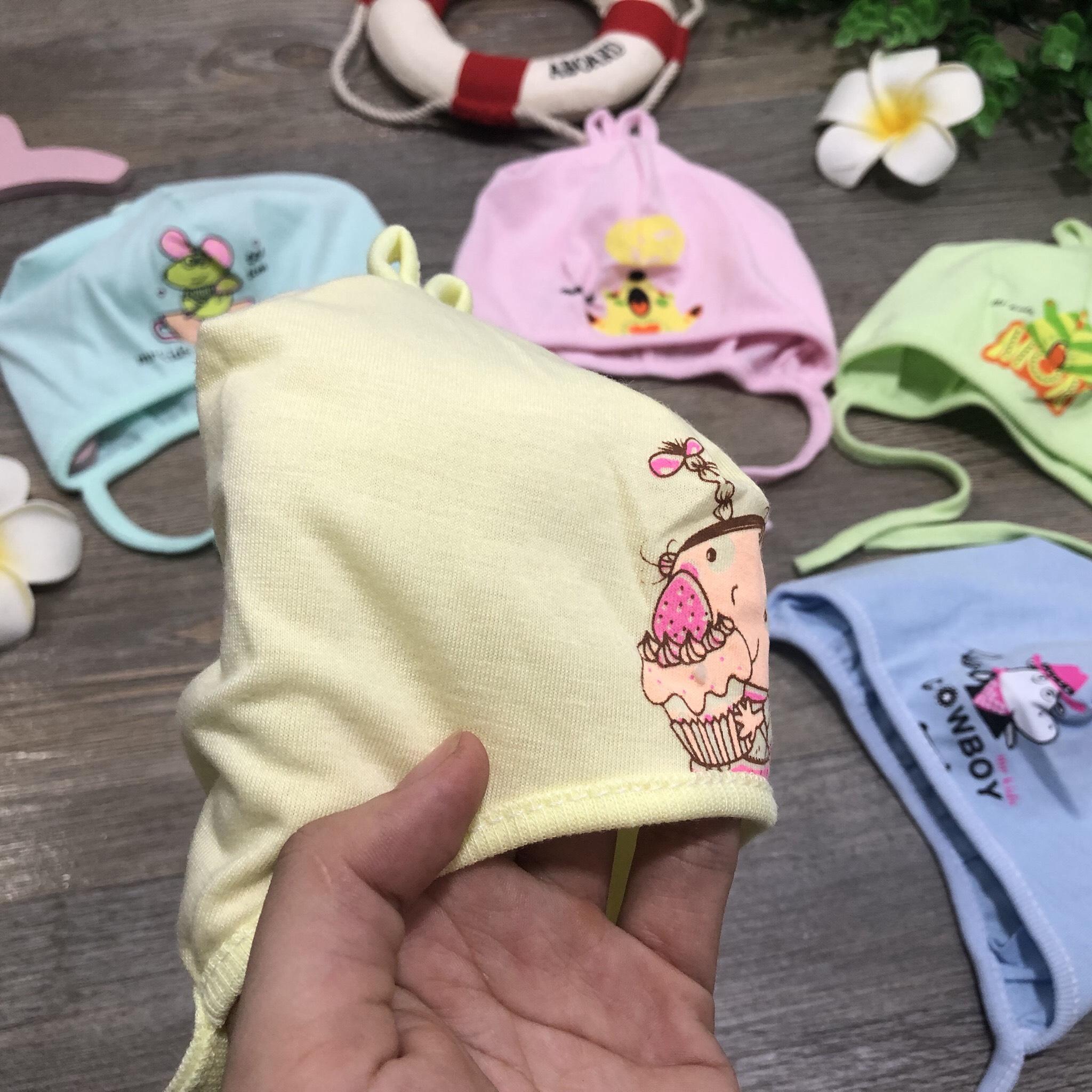 Mũ sơ sinh buộc dây cho bé,Mũ giữ ấm cho yếu