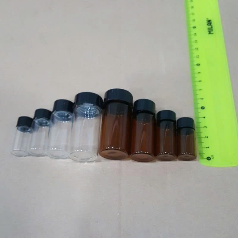 Chai thủy tinh có nắp vặn siêu kín, tự đứng được 3ml 5ml 10ml 20ml 40ml đựng tinh dầu hóa chất