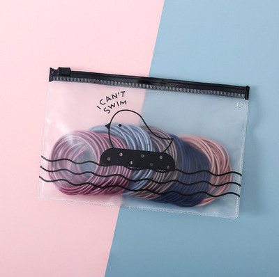 SET 100 dây thun cột tóc mix 5 màu bền đẹp (kèm túi zip)