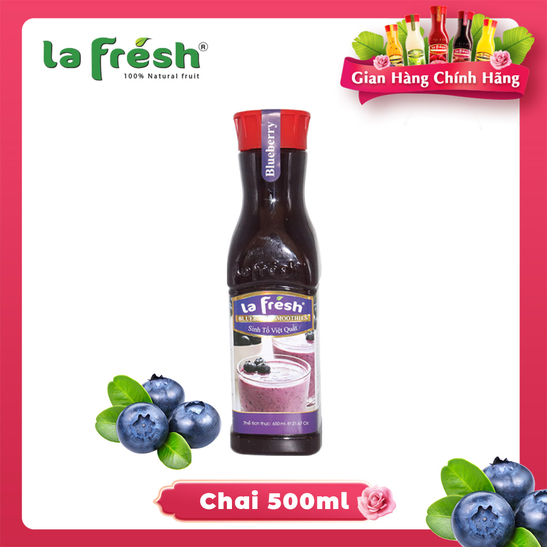 Sinh Tố Việt Quất Lafresh Đà Lạt Chai 650ml