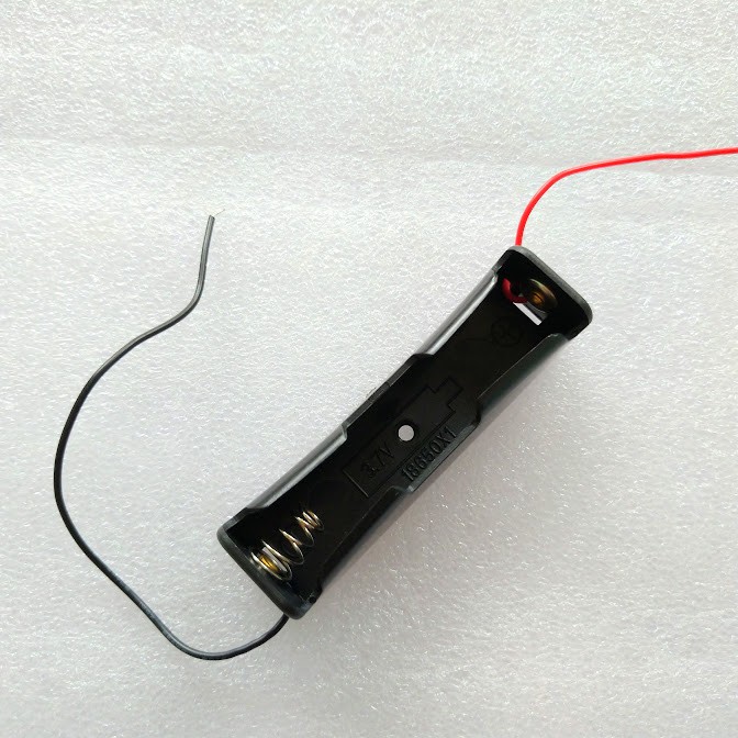 Combo 5 Đế gắn pin 18650 có lò xo, dây hàn sẵn 1 cell