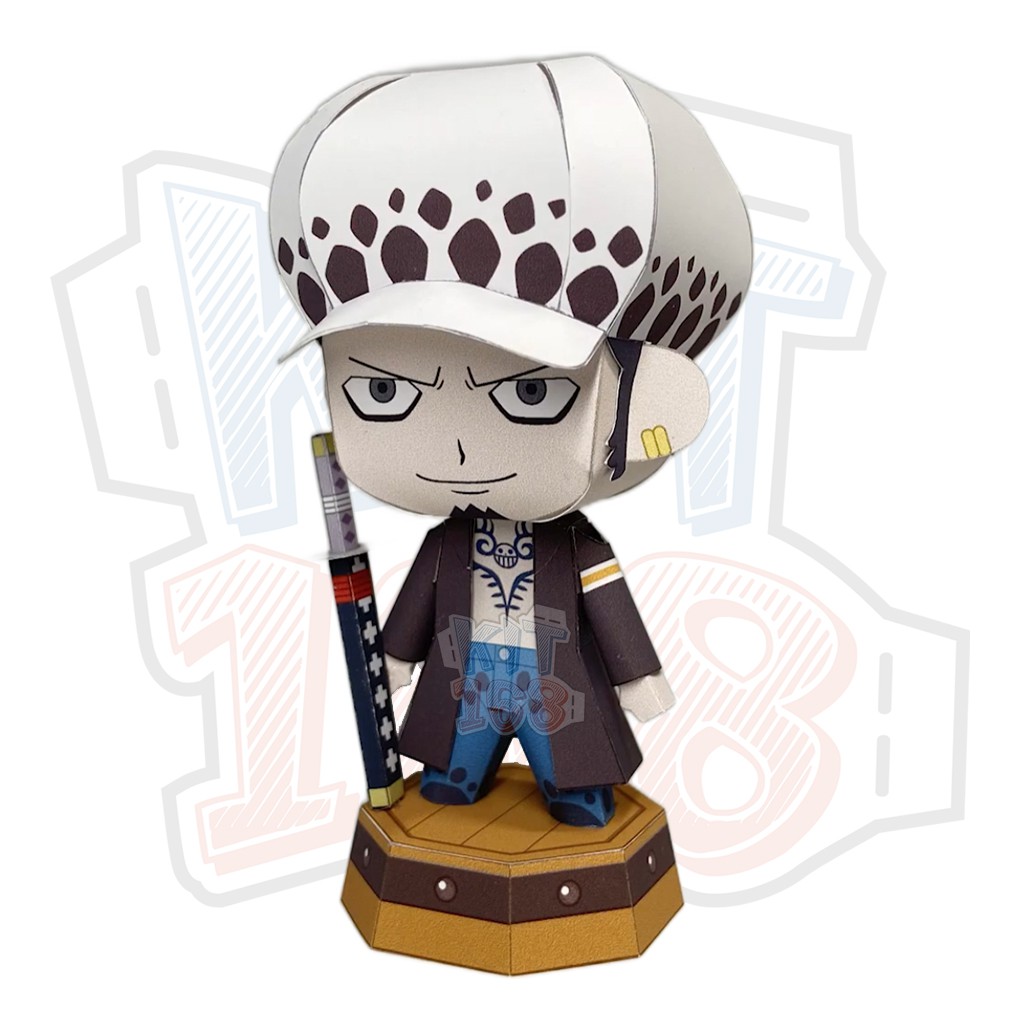 Mô hình giấy Anime Chibi Law – One Piece + kèm hộp trang trí