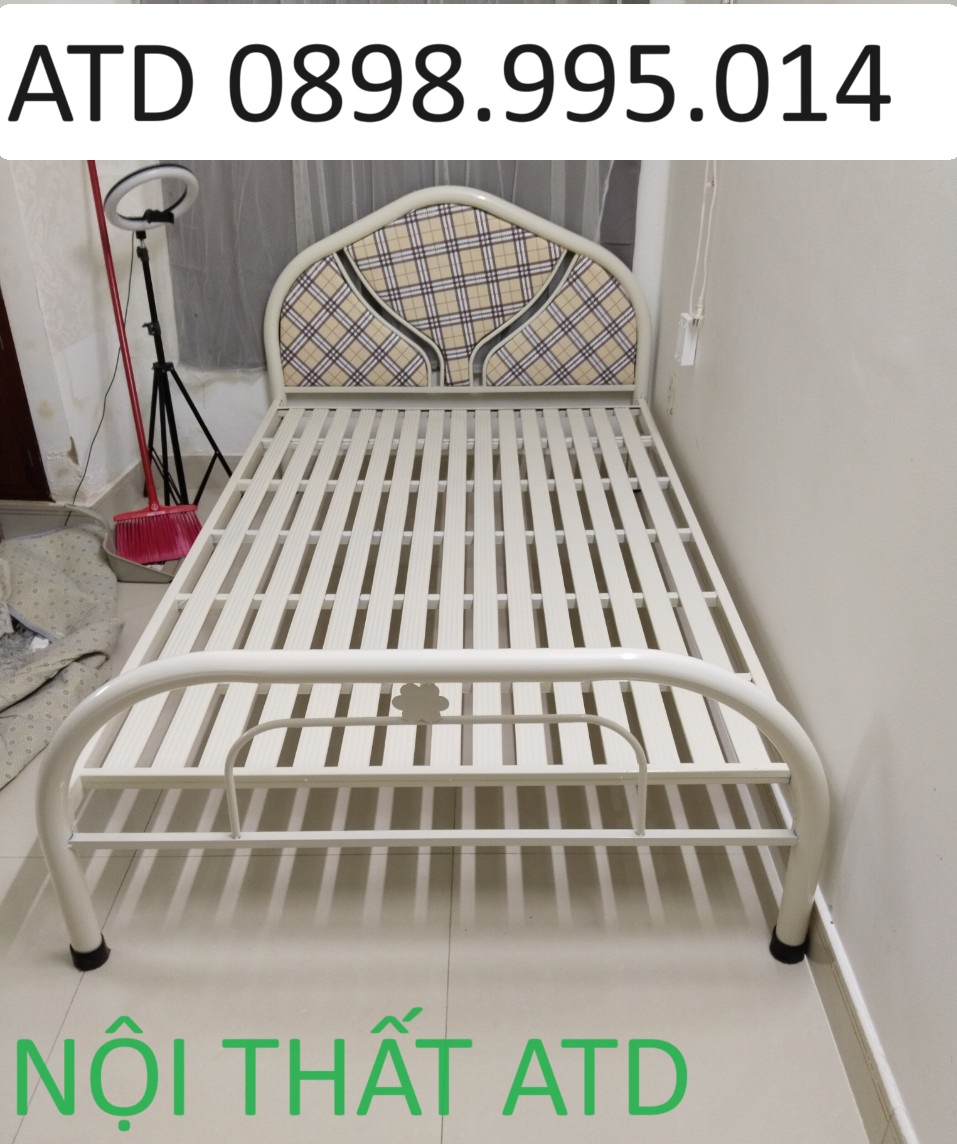 Giường sắt đơn giản nhiều kích thước 0.8m_1m_1m2_1m4_1m6_1m8 dài 2m hàng cao cấp giá xưởng hcm