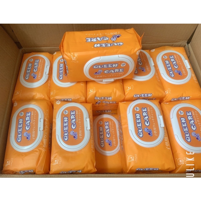 [HCM]KHĂN GIẤY ƯỚT QUEEN CARE 125 TỜ - ( KHÔNG MÙI)