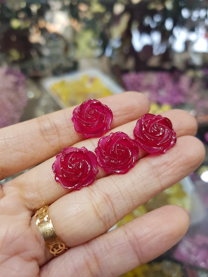 Mặt Đá Hoa Mẫu Đơn Đá Phong Thủy Đá Topza Đỏ