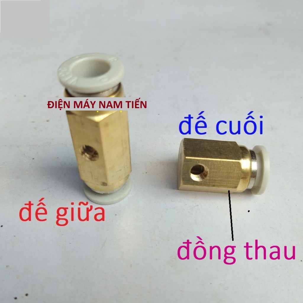 Đế béc phun sương bằng đồng (gắn ống 8mm)