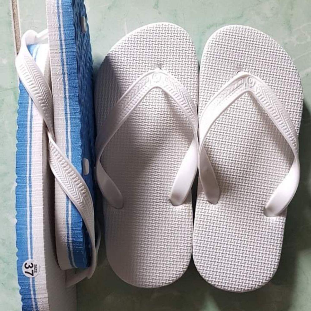 COMBO 10 DOI dép lào xốp trắng -xanh- đen