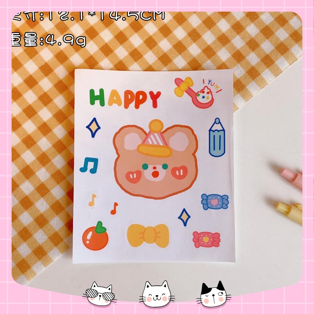 STICKER HÌNH DÁN HỌA TIẾT CON VẬT DỄ THƯƠNG, KHÔNG THẤM NƯỚC, CHẤT LIỆU PVC DÙNG TRANG TRÍ ĐIỆN THOẠI, BÌNH NƯỚC,..