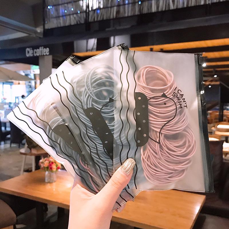 [CÓ VIDEO] Túi thun (chun) cột tóc nhiều màu chất dai bền, co dãn, size trung dễ sử dụng, số lượng thun trong túi 95 -110 sợi (kèm túi xinh)