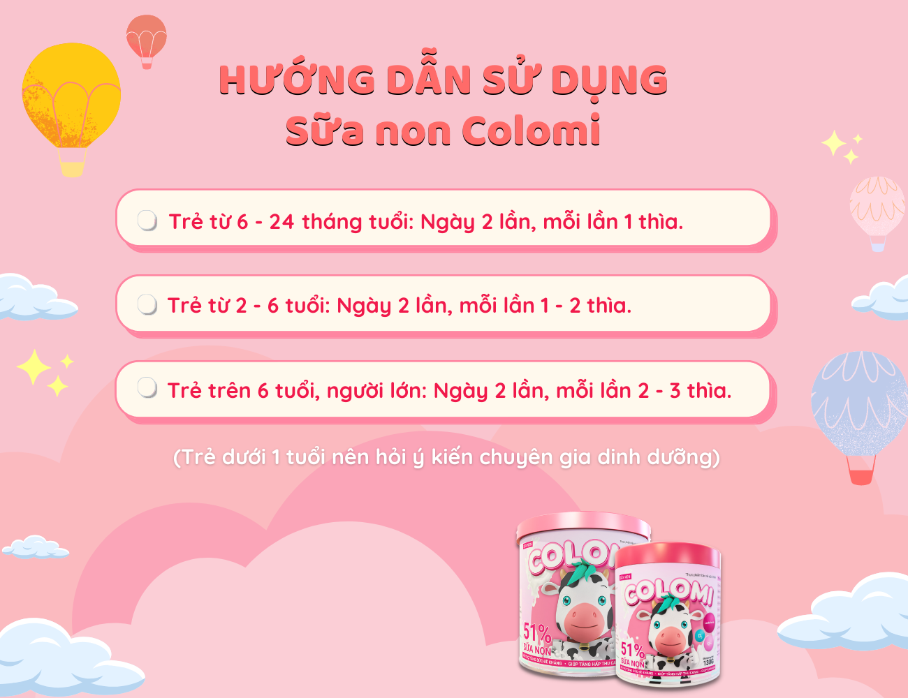 Sữa non COLOMI 200g dành cho trẻ em