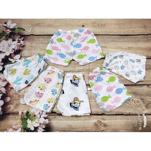 Quần đùi cotton giấy siêu mát cho bé