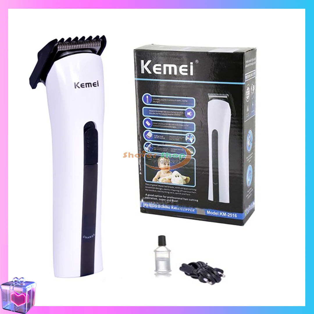 TÔNG ĐƠ CẮT TÓC TRẺ EM KM-2516  [Tông đơ hớt tóc - Tông đơ trẻ em - Máy hớt tóc - May cắt tóc ]