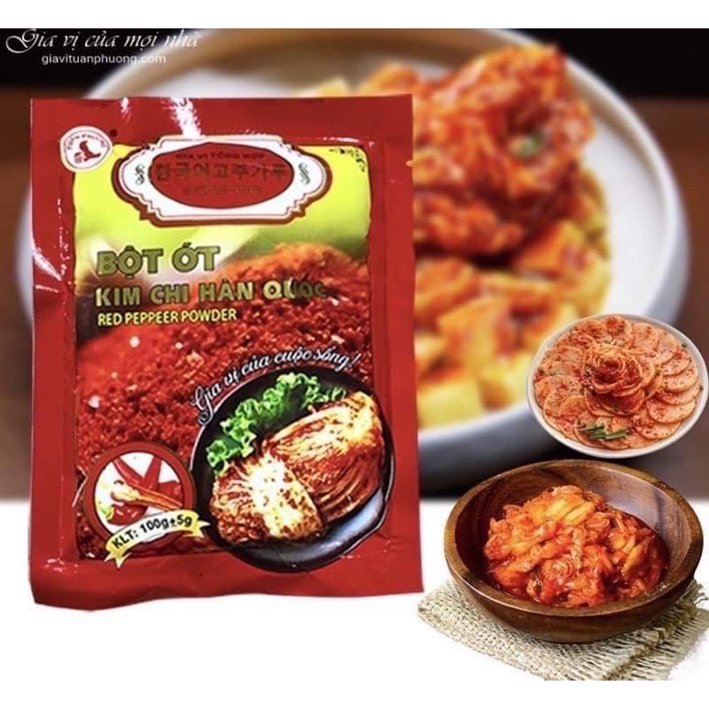 Bột ớt, Ớt Bột Kim Chi Hàn Quốc 100 Gam