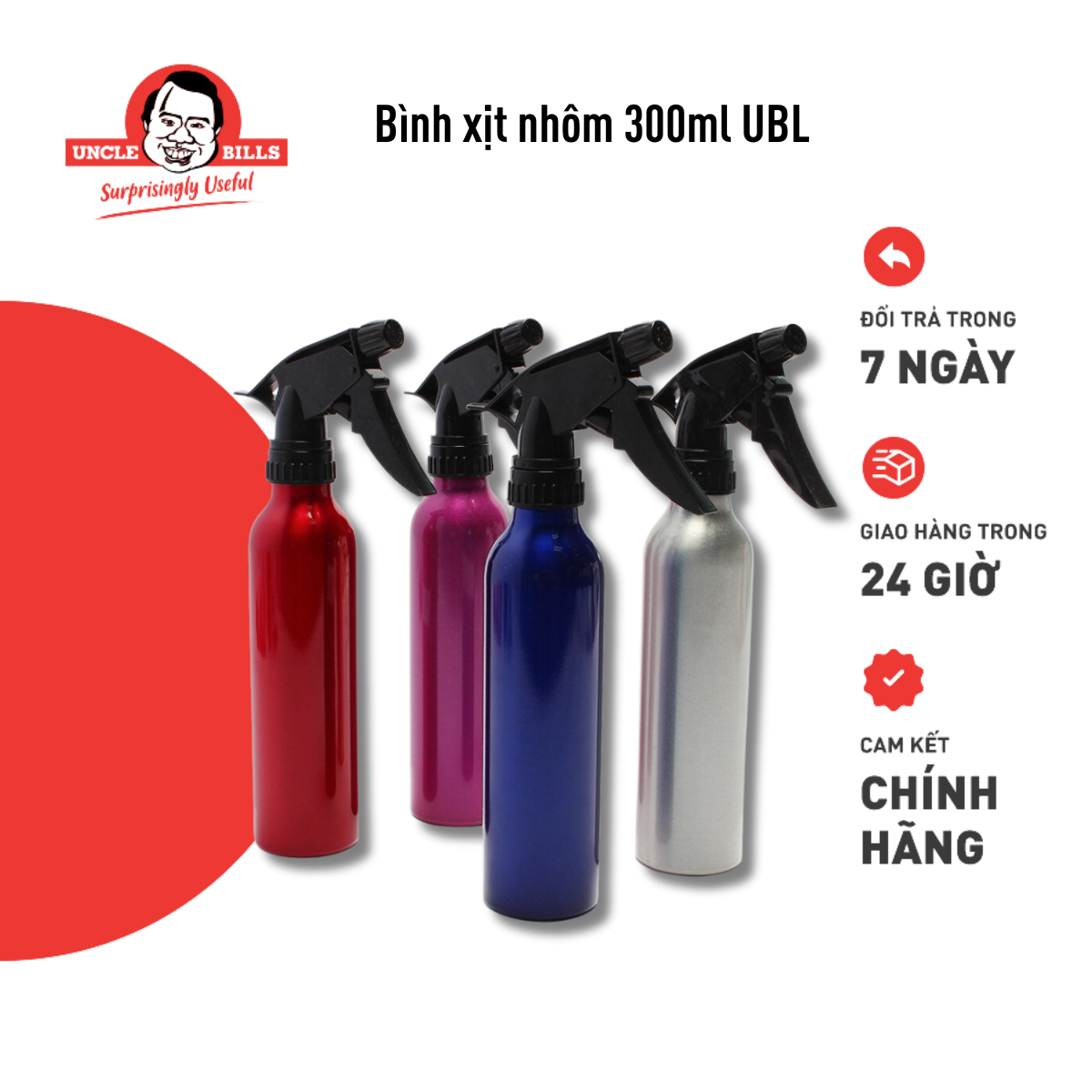 Bình xịt nhôm UBL BL0042N-Do 300ml (Đỏ)