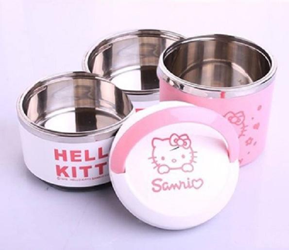 HỘP CƠM 3 TẦNG KITTY DOREMON TIỆN LỢI