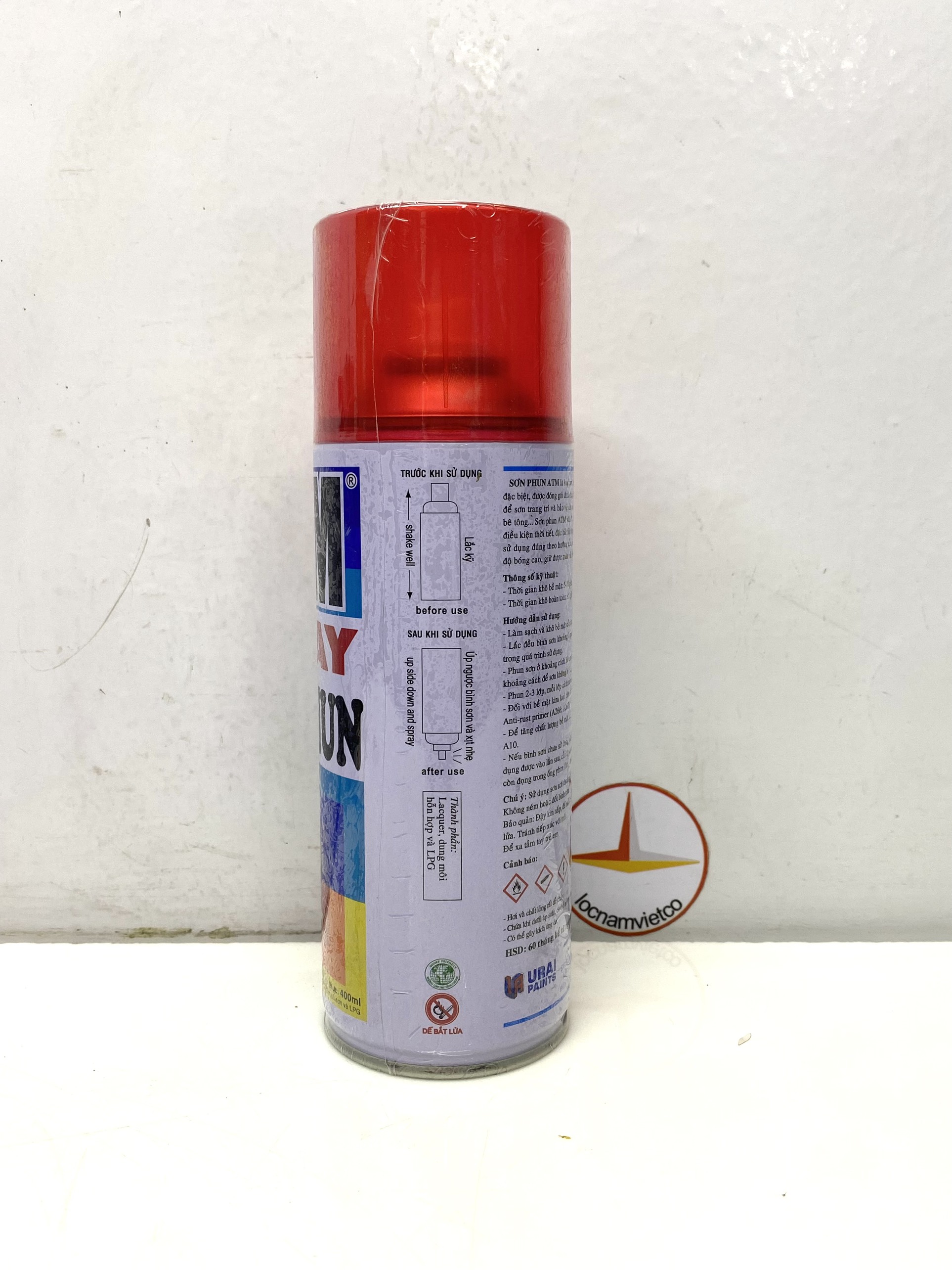 Sơn phun màu đỏ, sơn xịt xe máy ATM Candy A001