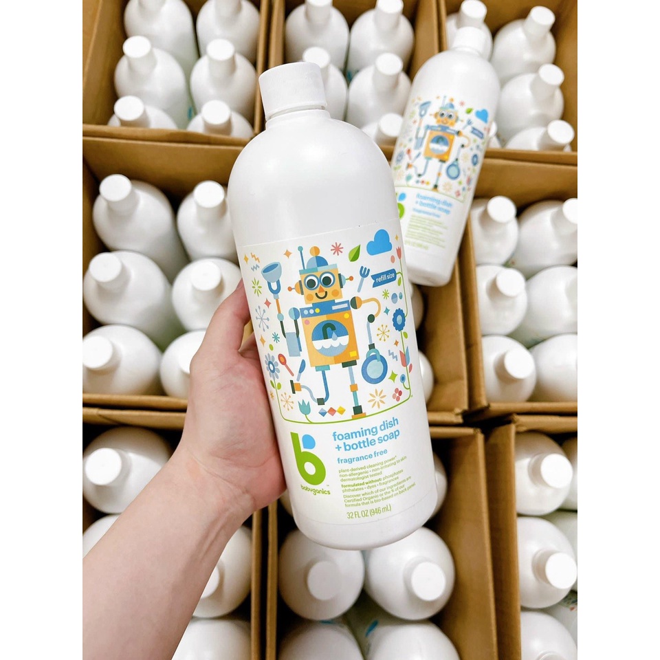 Nước rửa bình sữa Babyganics 473ml/ refill 946ml