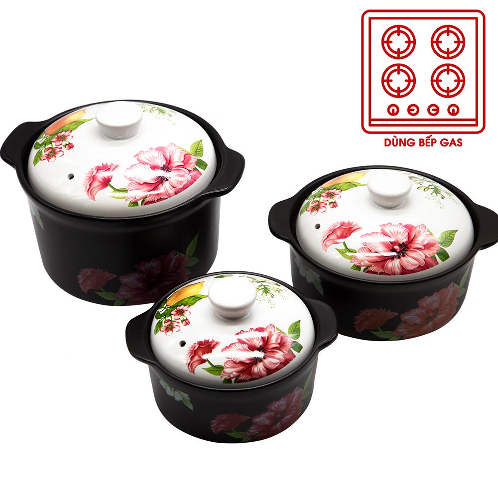 Bộ nồi chảo sứ ROYALCOOKS 4 món cỡ lớn (RC-CBM07)