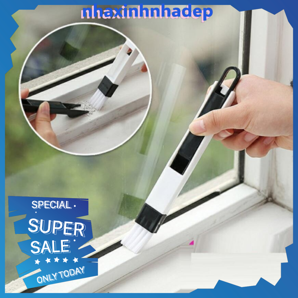 Chổi quét bụi vị trí hẹp B95 - kèm xẻng hốt rác mini - cọ mini vệ sinh khe cửa - bàn phím máy tính NXNDB95