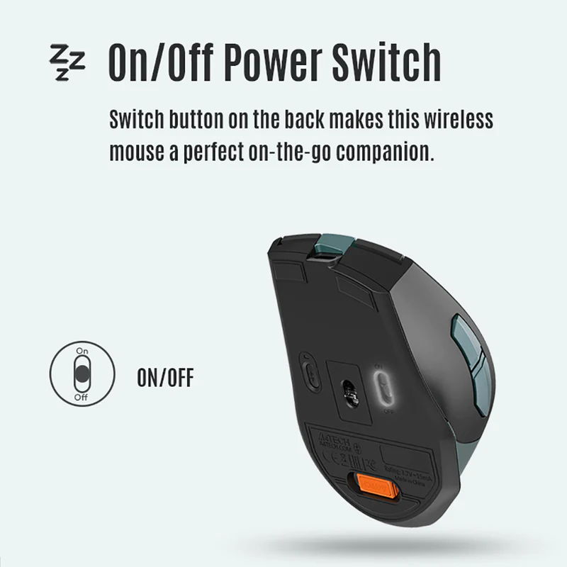 Chuột quang không dây dual mode 2.4Ghz & Bluetooth (Có thể sạc lại) - A4TECH FB35C