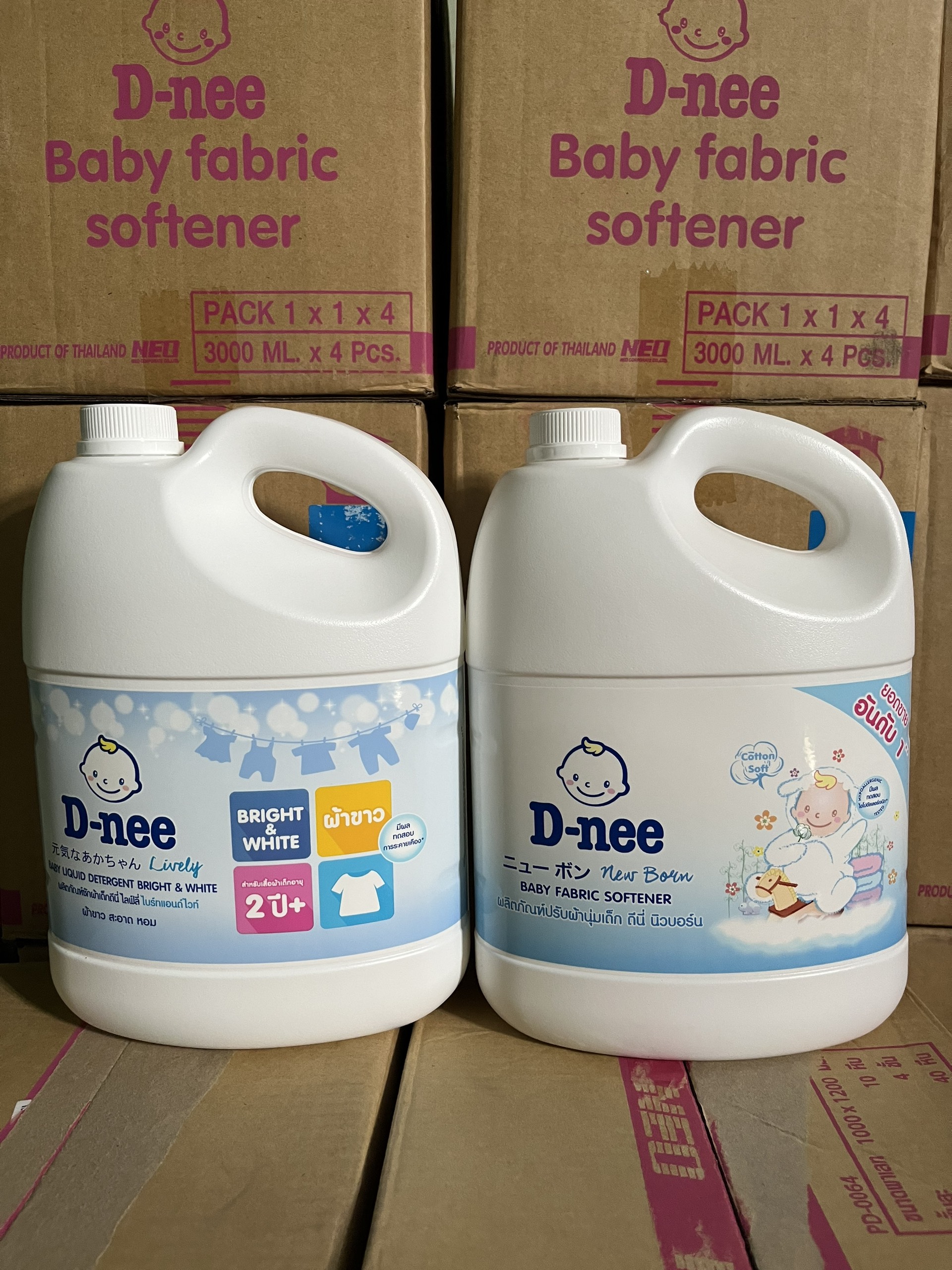 (SGT) Combo Nước giặt và nước xã DNEE - (1 Can giặt + 1 Can xã) - Hàng Thái Lan