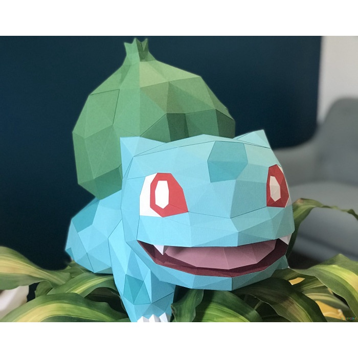 Mô hình giấy pokemon Bulbasaur (35x30x40cm)