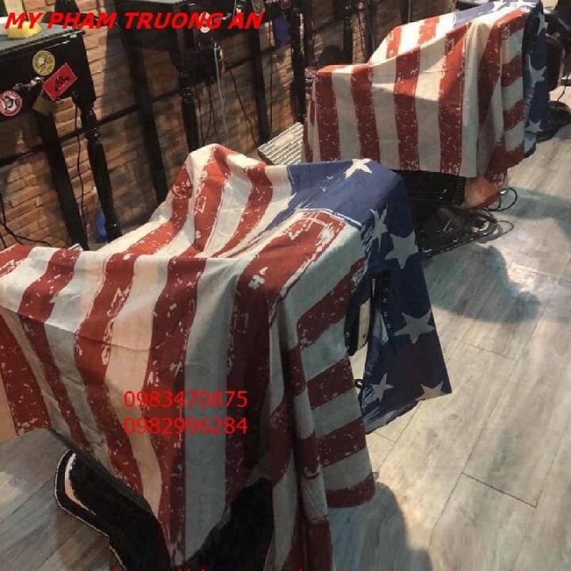 Khăn choàng cắt tóc cờ Mỹ USA cho barbershop